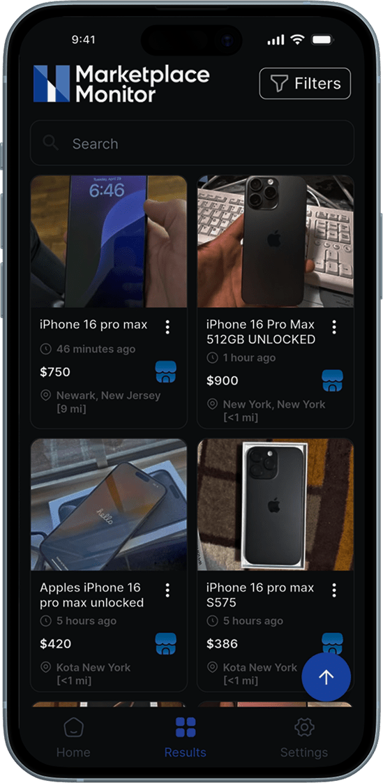 Marketplace Monitor: Simplified Marketplace Search, Notifications & Alerts
